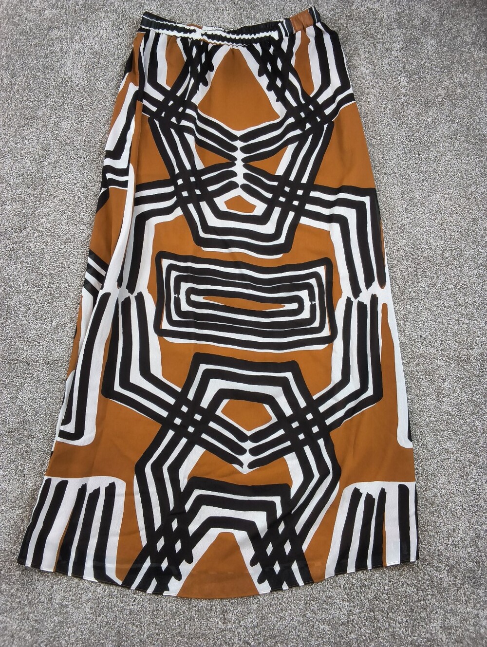 Coldwater Creek Geometric Print Maxi Skirt Size XS 4-6